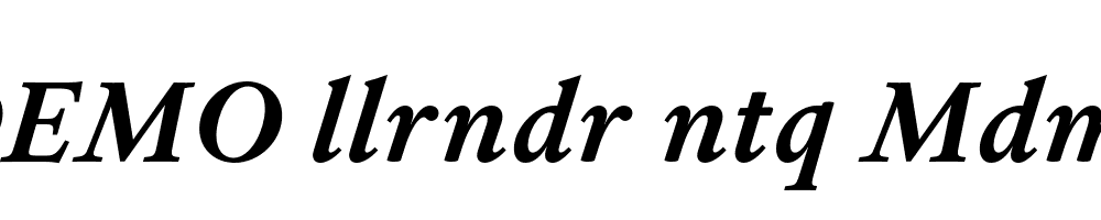 FSP DEMO llrndr ntq Mdm Italic