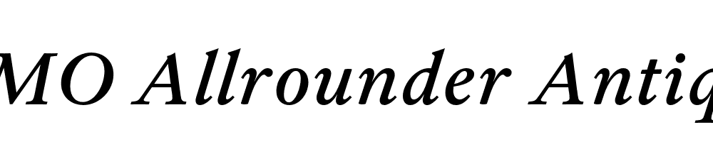 FSP DEMO Allrounder Antiqua Italic