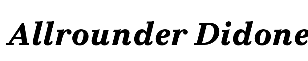 FSP DEMO Allrounder Didone Bold Italic