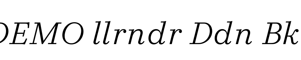 FSP DEMO llrndr Ddn Bk Italic