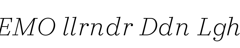 FSP DEMO llrndr Ddn Lght Italic