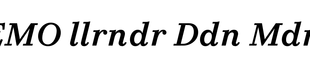 FSP DEMO llrndr Ddn Mdm Italic