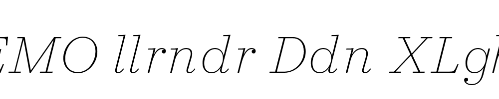 FSP DEMO llrndr Ddn XLght Italic