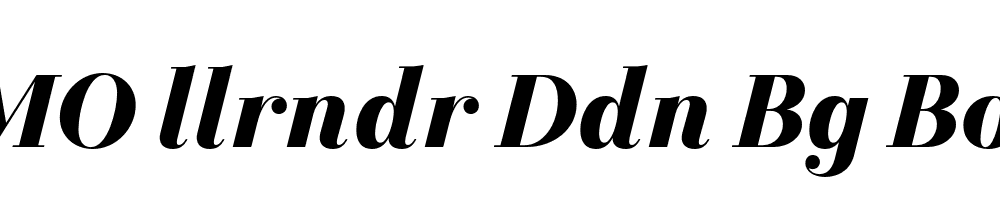 FSP DEMO llrndr Ddn Bg Bold Italic