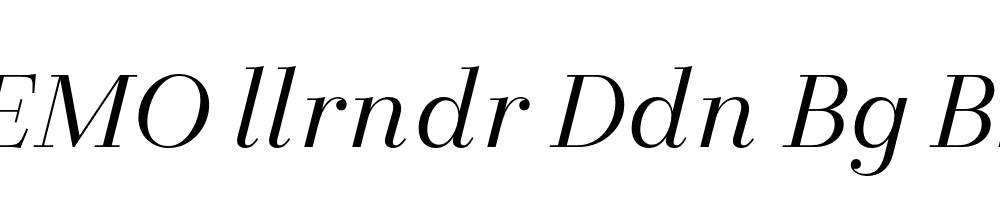 FSP DEMO llrndr Ddn Bg Bk Italic