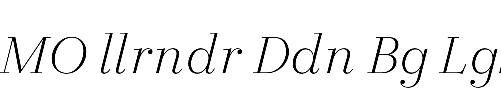 FSP DEMO llrndr Ddn Bg Lght Italic