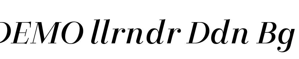 FSP DEMO llrndr Ddn Bg Italic