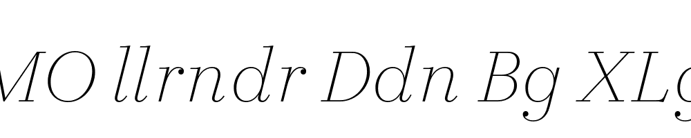 FSP DEMO llrndr Ddn Bg XLght Italic