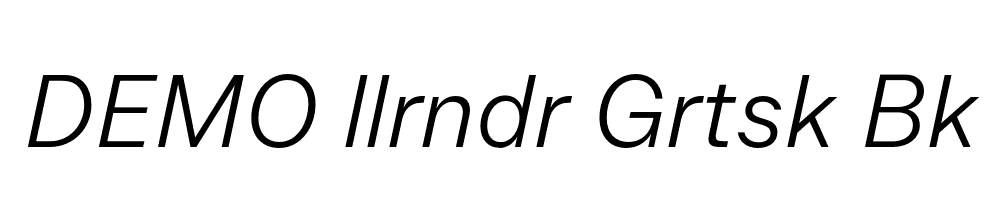 FSP DEMO llrndr Grtsk Bk Italic