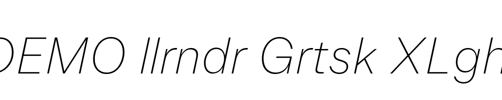 FSP DEMO llrndr Grtsk XLght Italic