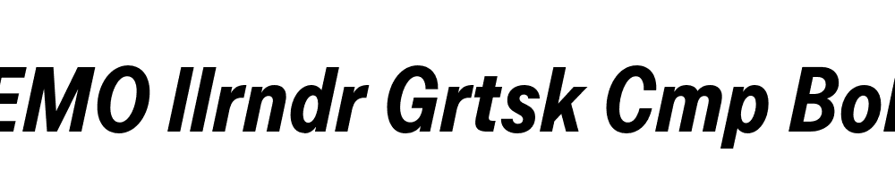 FSP DEMO llrndr Grtsk Cmp Bold Italic