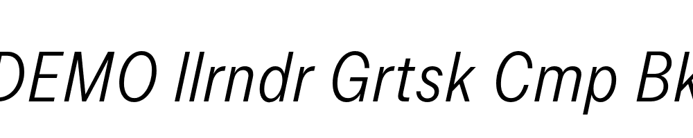 FSP DEMO llrndr Grtsk Cmp Bk Italic