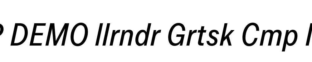 FSP DEMO llrndr Grtsk Cmp Italic