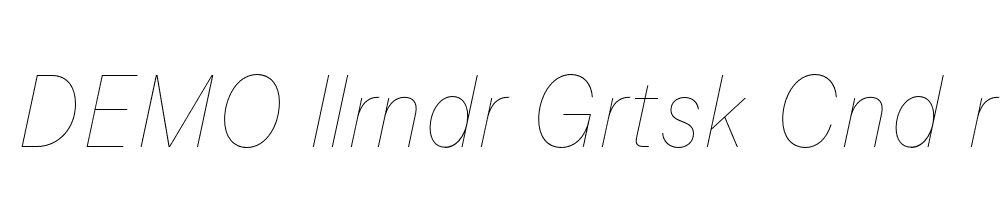 FSP DEMO llrndr Grtsk Cnd r Italic