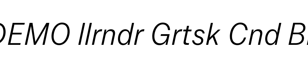 FSP DEMO llrndr Grtsk Cnd Bk Italic