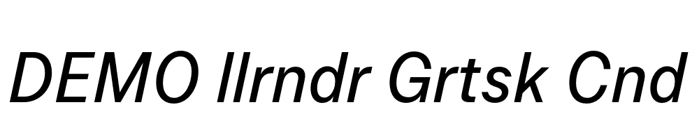 FSP DEMO llrndr Grtsk Cnd Italic