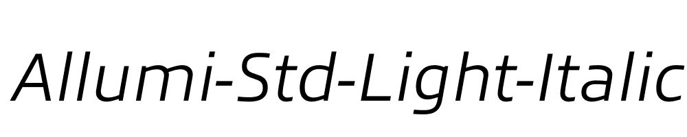 Allumi-Std-Light-Italic