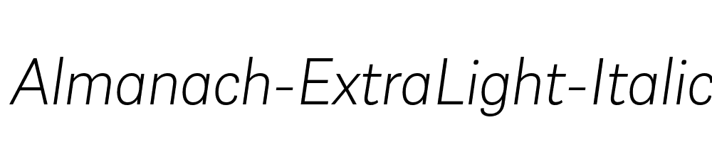 Almanach-ExtraLight-Italic