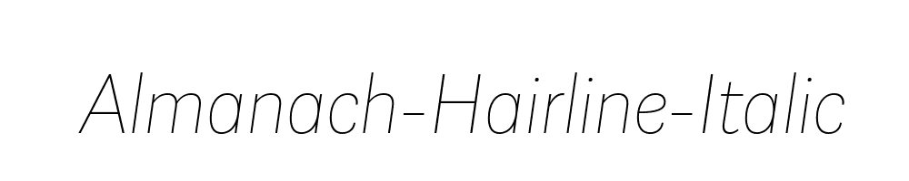 Almanach-Hairline-Italic