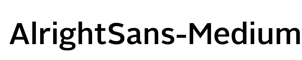 AlrightSans-Medium