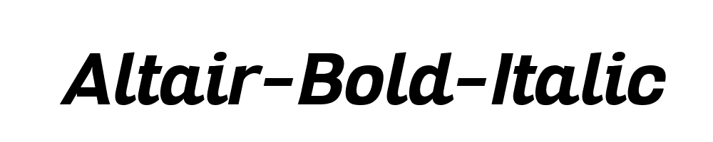 Altair-Bold-Italic