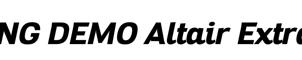  DEMO Altair ExtraBold Italic