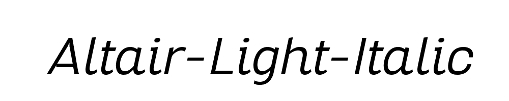 Altair-Light-Italic