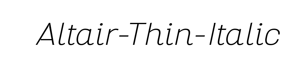 Altair-Thin-Italic