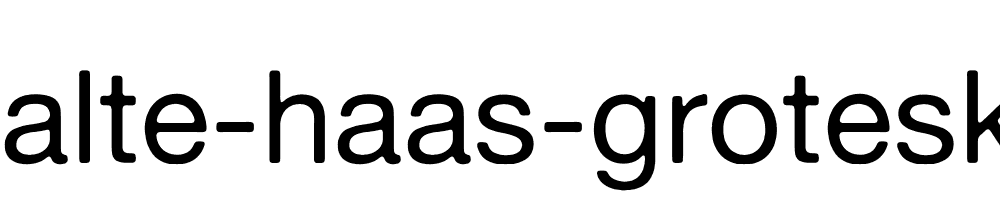 Alte Haas Grotesk