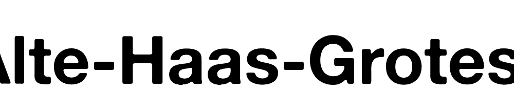 Alte Haas Grotesk