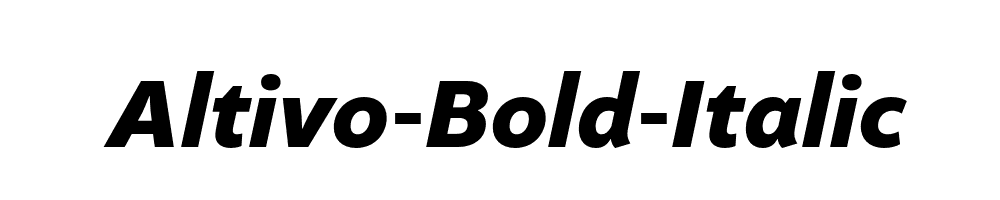 Altivo-Bold-Italic