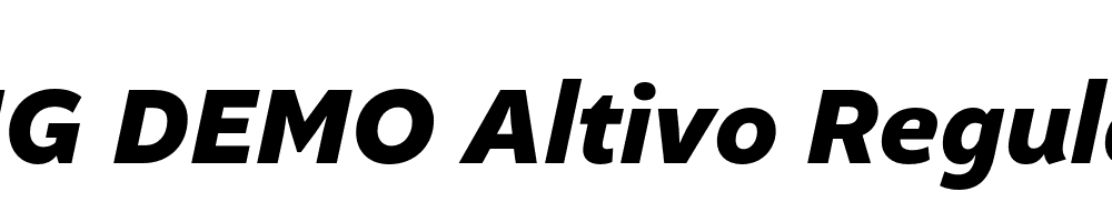  DEMO Altivo Regular Bold Italic