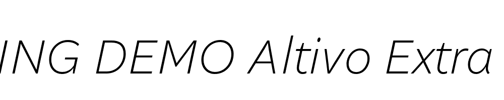  DEMO Altivo Extra Light Italic