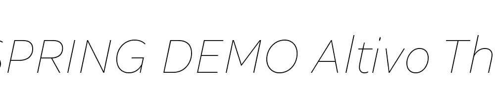  DEMO Altivo Thin Italic