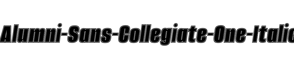 Alumni-Sans-Collegiate-One-Italic