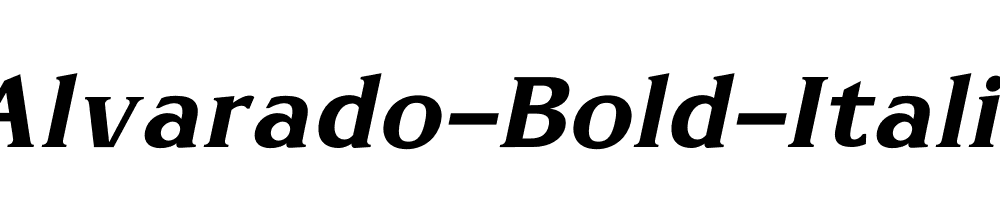 Alvarado-Bold-Italic