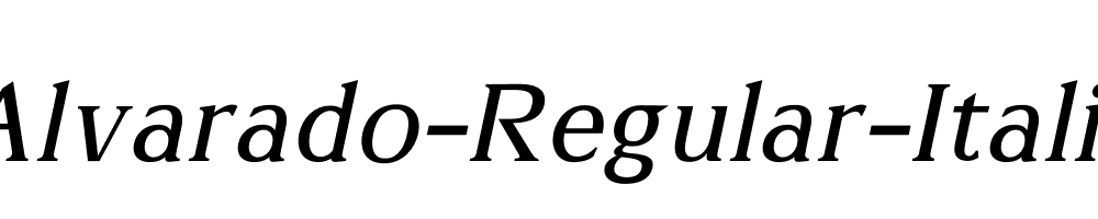 Alvarado-Regular-Italic