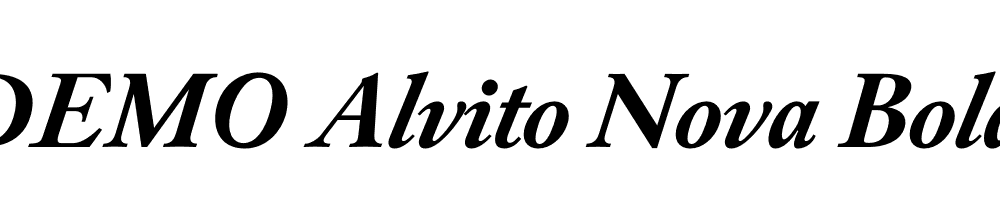 FSP DEMO Alvito Nova Bold Italic