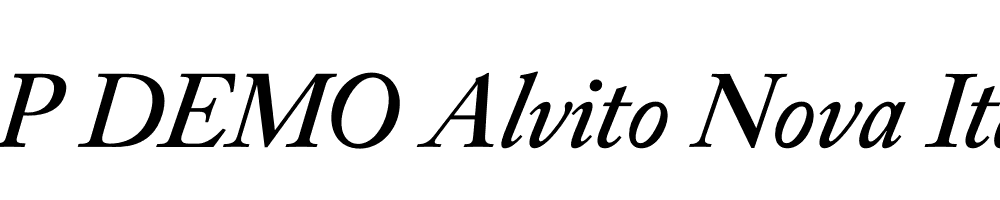 FSP DEMO Alvito Nova Italic