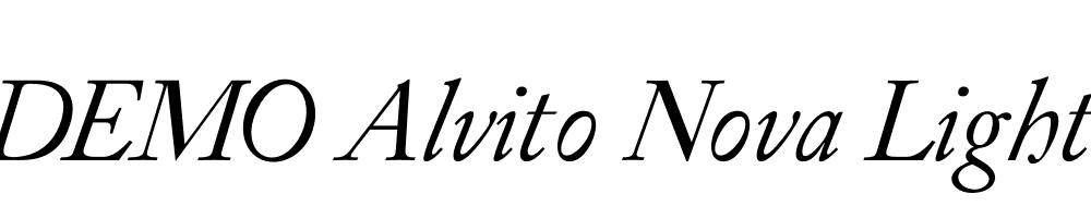 FSP DEMO Alvito Nova Light Italic