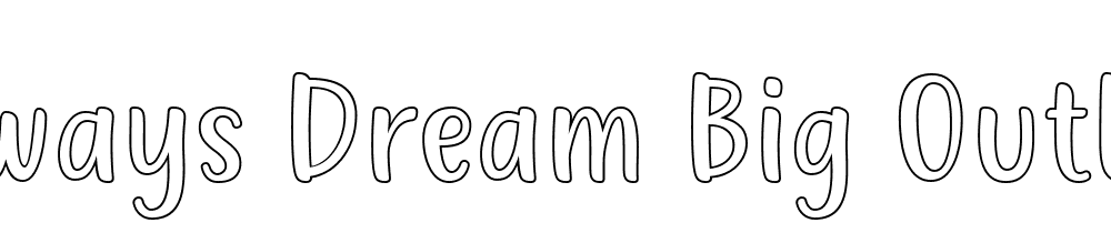 Always Dream Big Outline