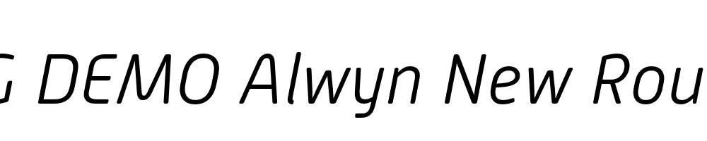  DEMO Alwyn New Rounded Lt Italic