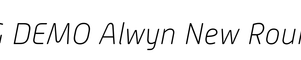  DEMO Alwyn New Rounded Th Italic