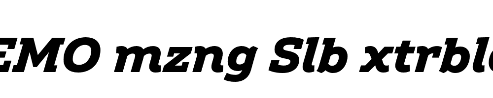 FSP DEMO mzng Slb xtrbld Italic