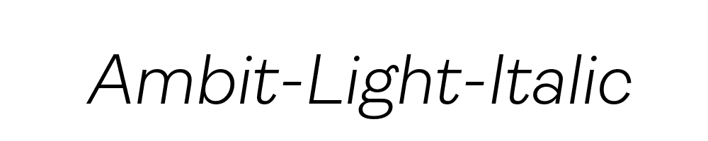 Ambit-Light-Italic