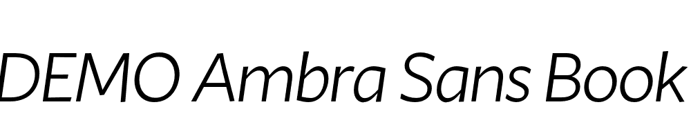 FSP DEMO Ambra Sans Book Italic