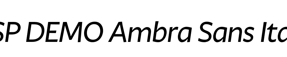 FSP DEMO Ambra Sans Italic