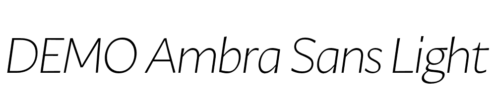 FSP DEMO Ambra Sans Light Italic