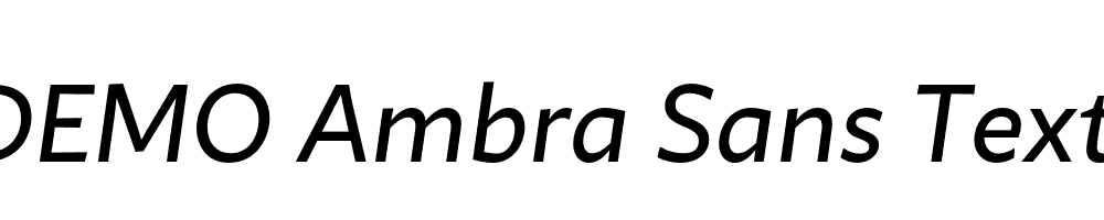 FSP DEMO Ambra Sans Text Italic