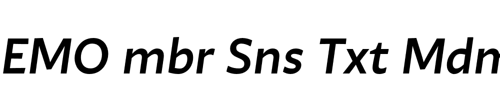 FSP DEMO mbr Sns Txt Mdm Italic